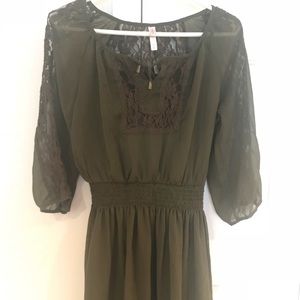 Xhilaration green dress size S